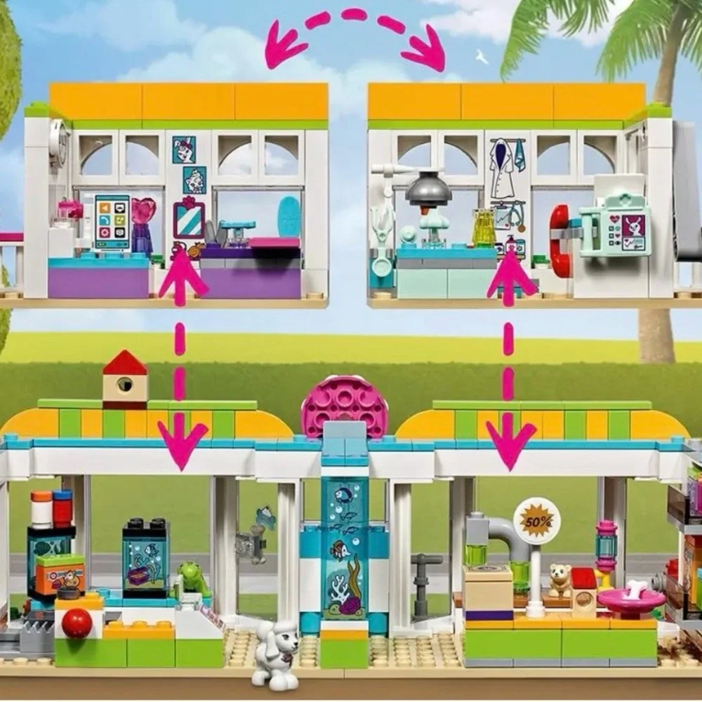 95% complete LEGO Friends Heartlake City Pet Center 41345 with Manuel - Picture 9 of 10